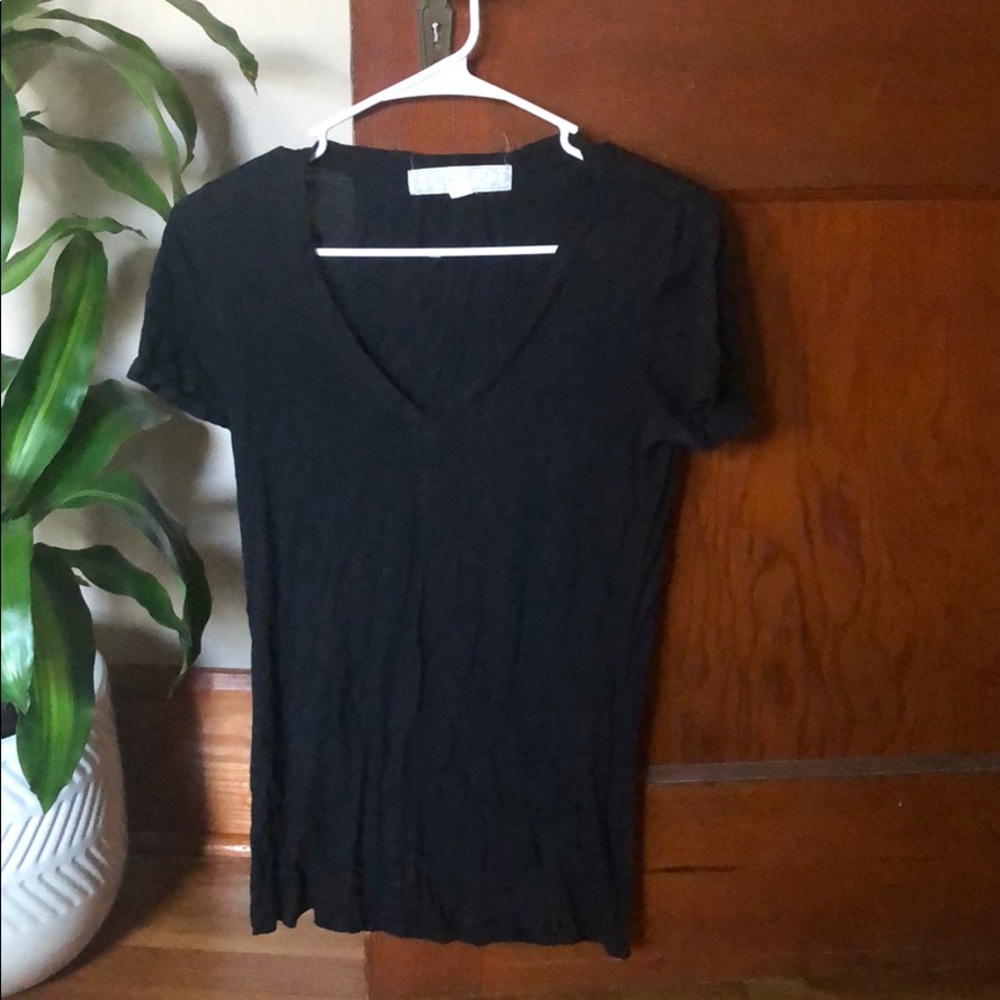 Casual black v-neck